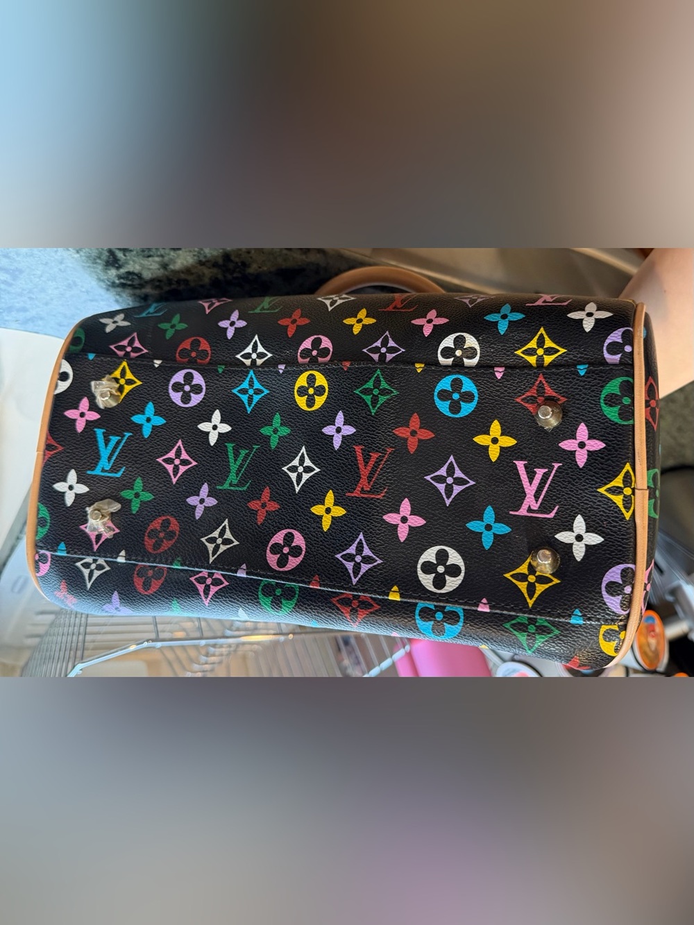 Colorful fun rainbow speedy style round purse MAKE AN OFFER! - Picture 3 of 8